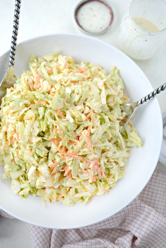 Classic Coleslaw Recipe with Homemade Dressing l SimplyScratch.com