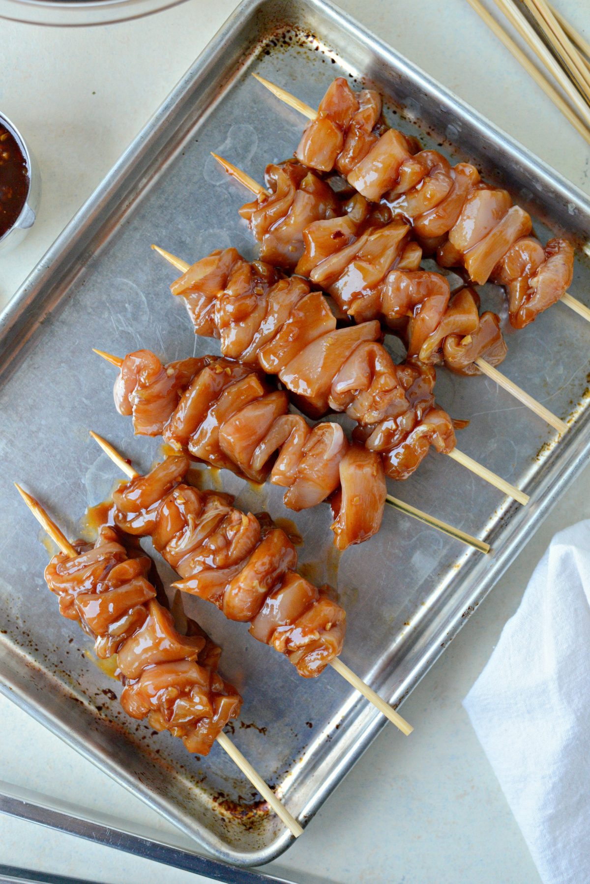 Grilled Sticky Sweet Chicken Skewers - Simply Scratch