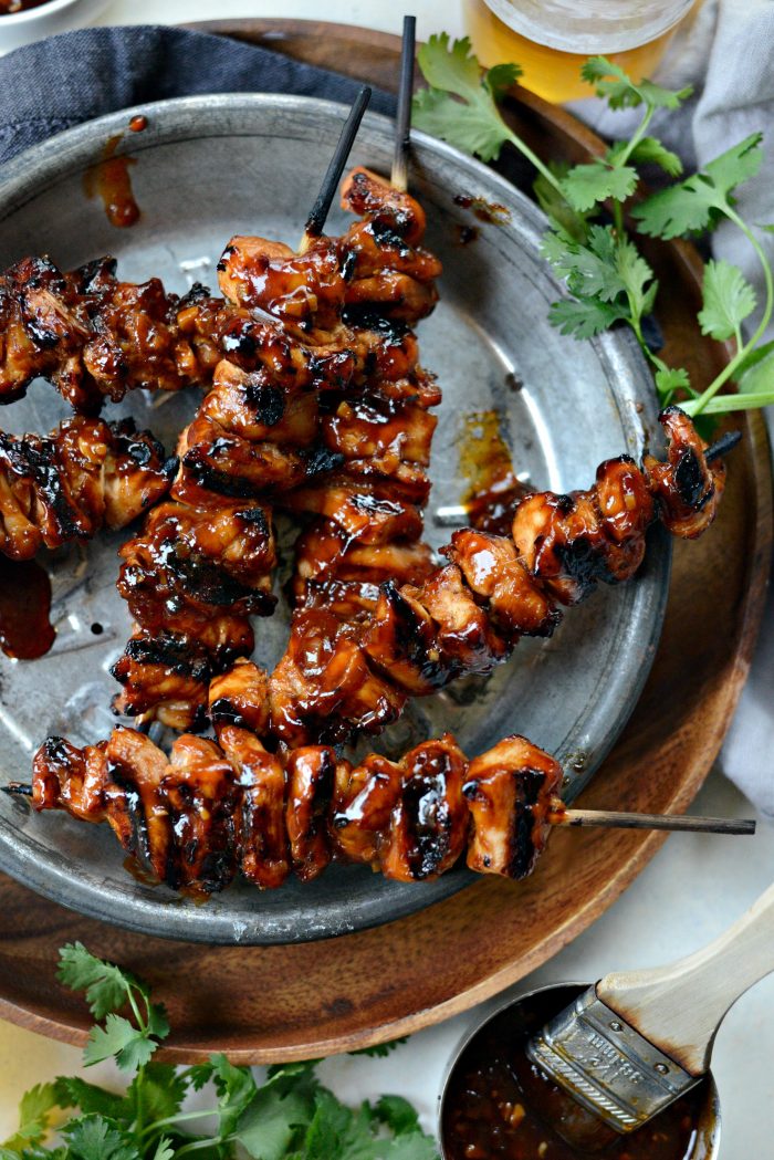 Grilled Sticky Sweet Chicken Skewers