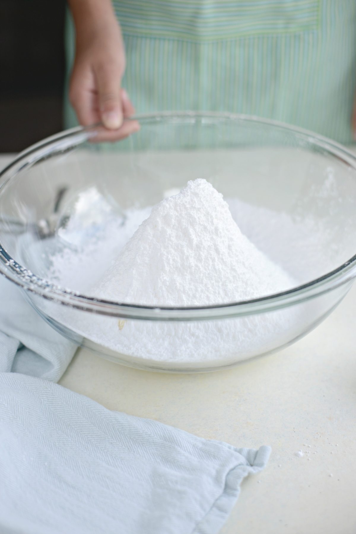 bowl of powdered sugar