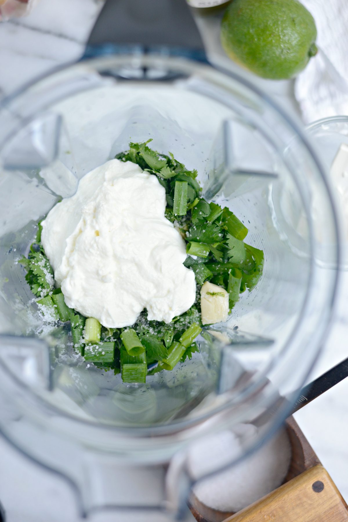 season and add greek yogurt