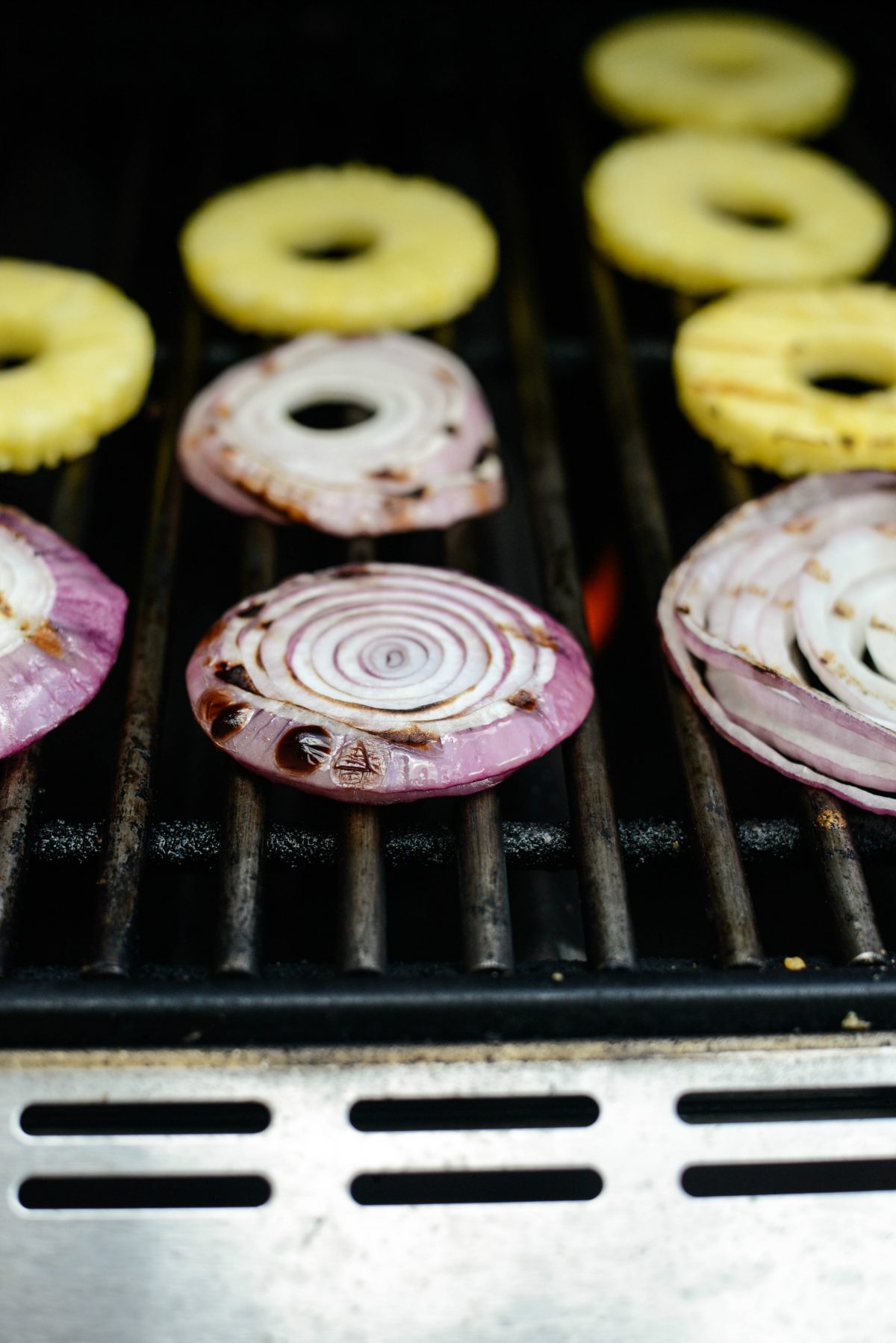 grilled onion and pineapple