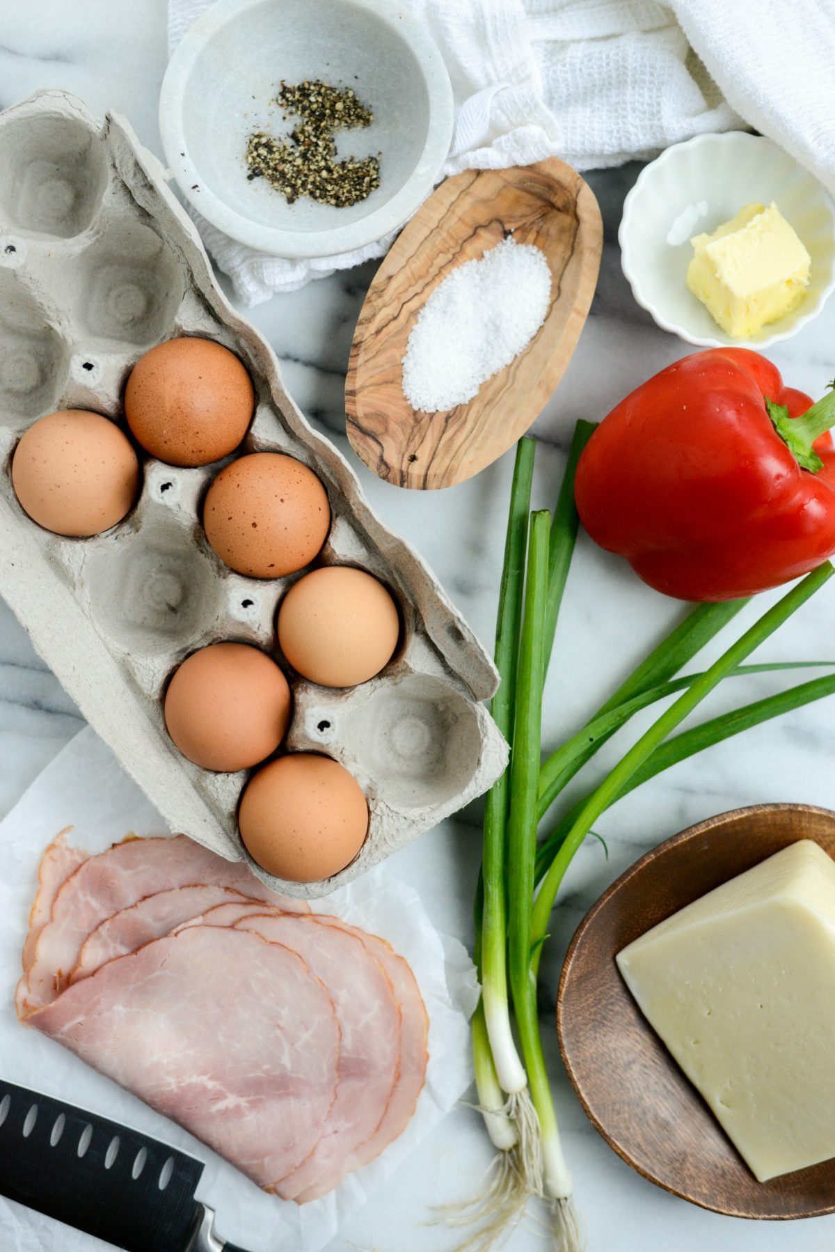 Western Frittata ingredients