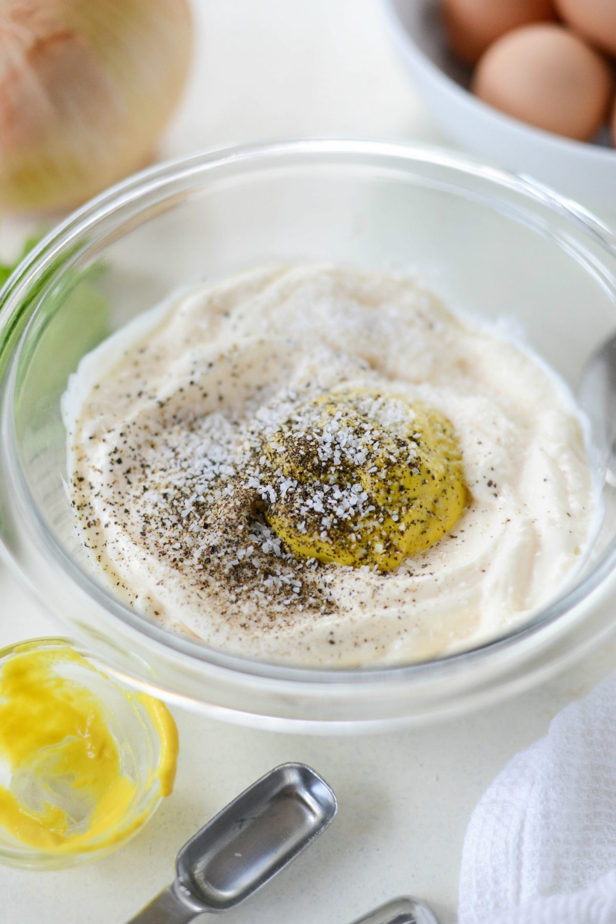 dressing ingredients in bowl