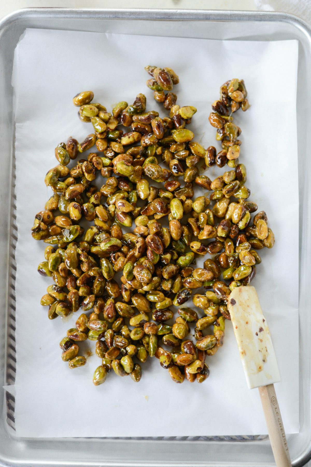 allow candied pistachios to cool