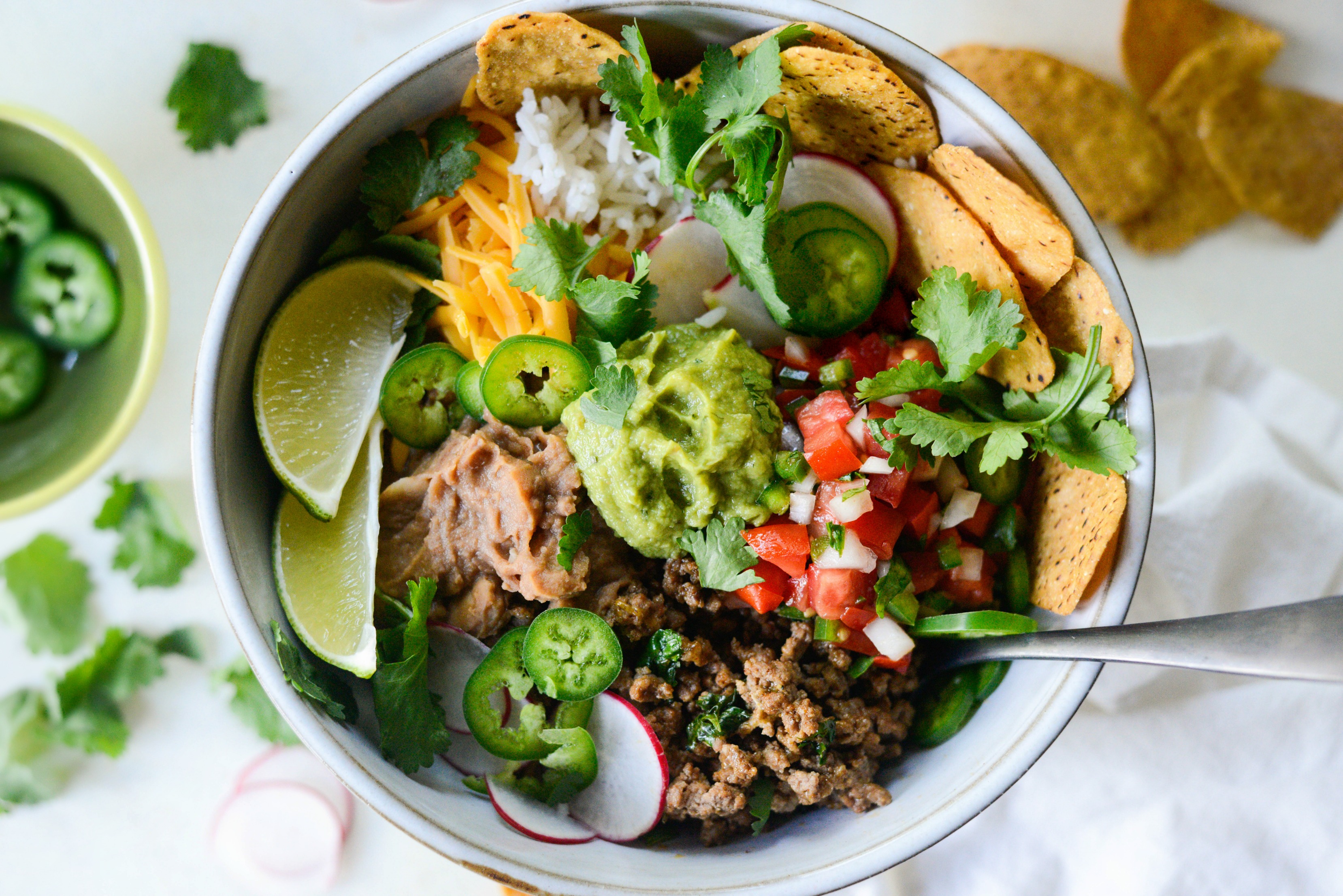 Cheesy Beef and Bean Burrito Rice Bowls-image