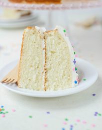 slice of white cake