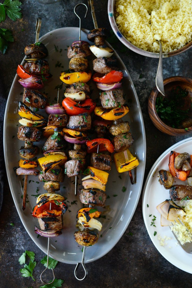 Grilled Beef and Vegetable Kebabs Simply Scratch