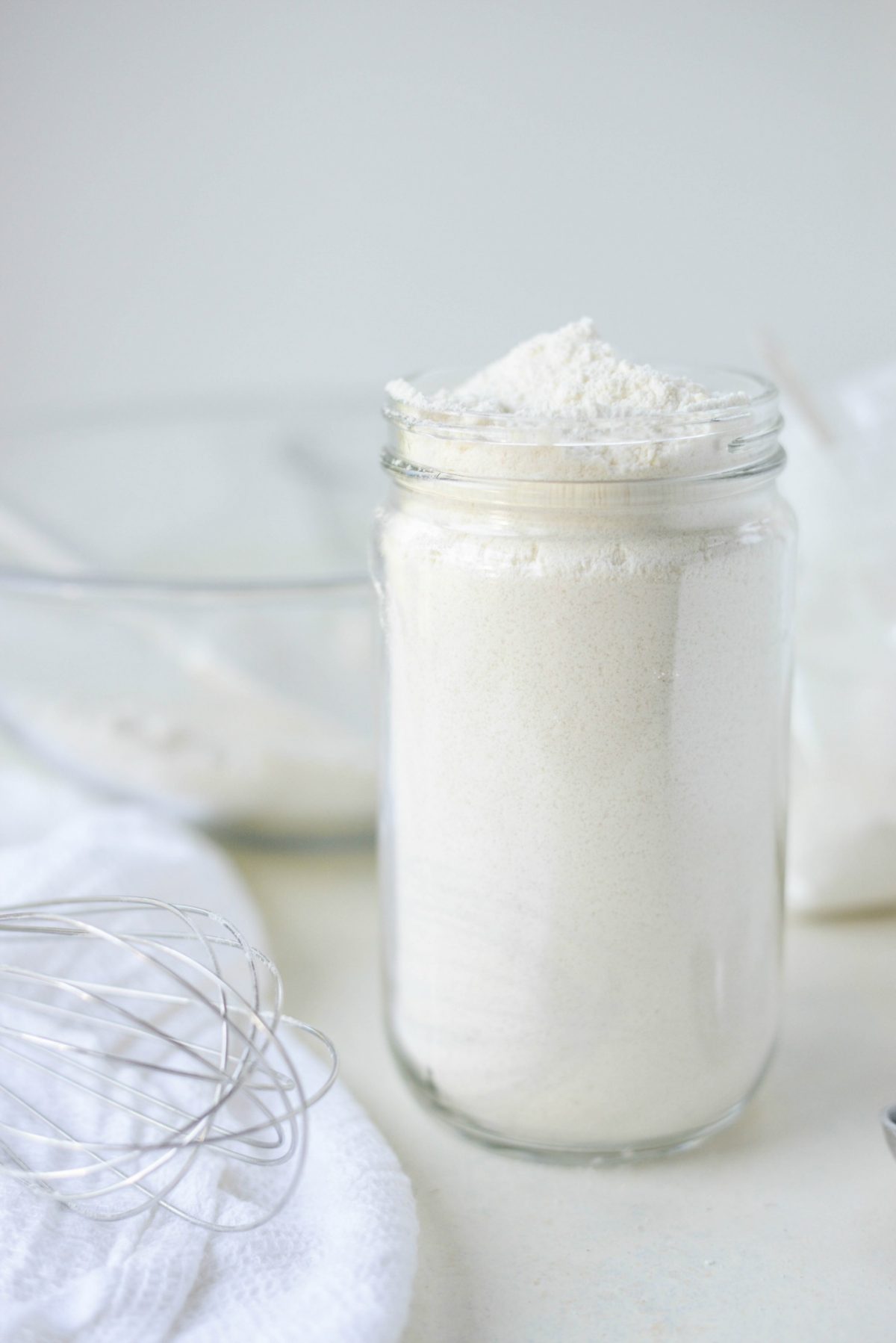 Homemade White Cake Mix close up