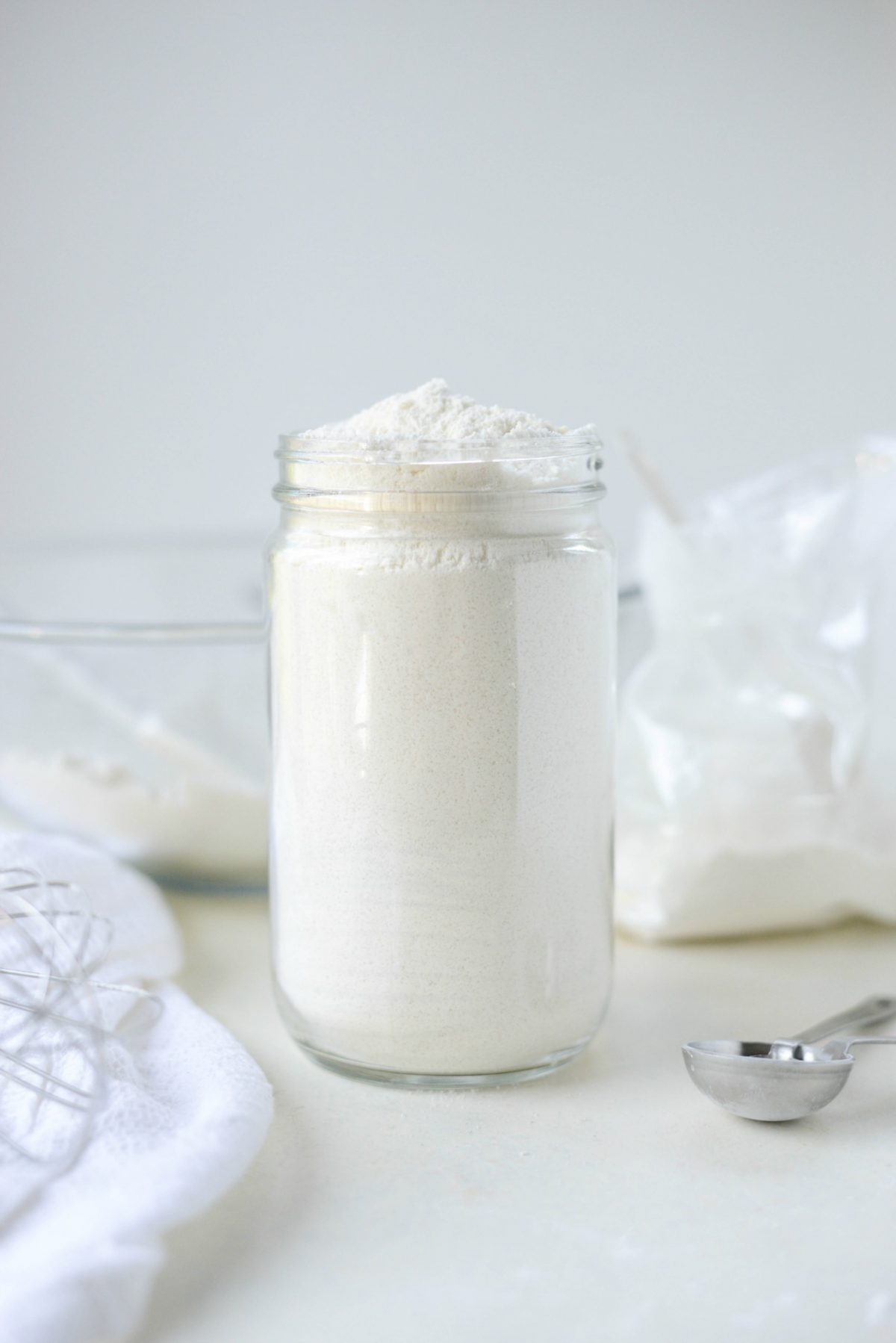 Homemade White Cake Mix in a jar