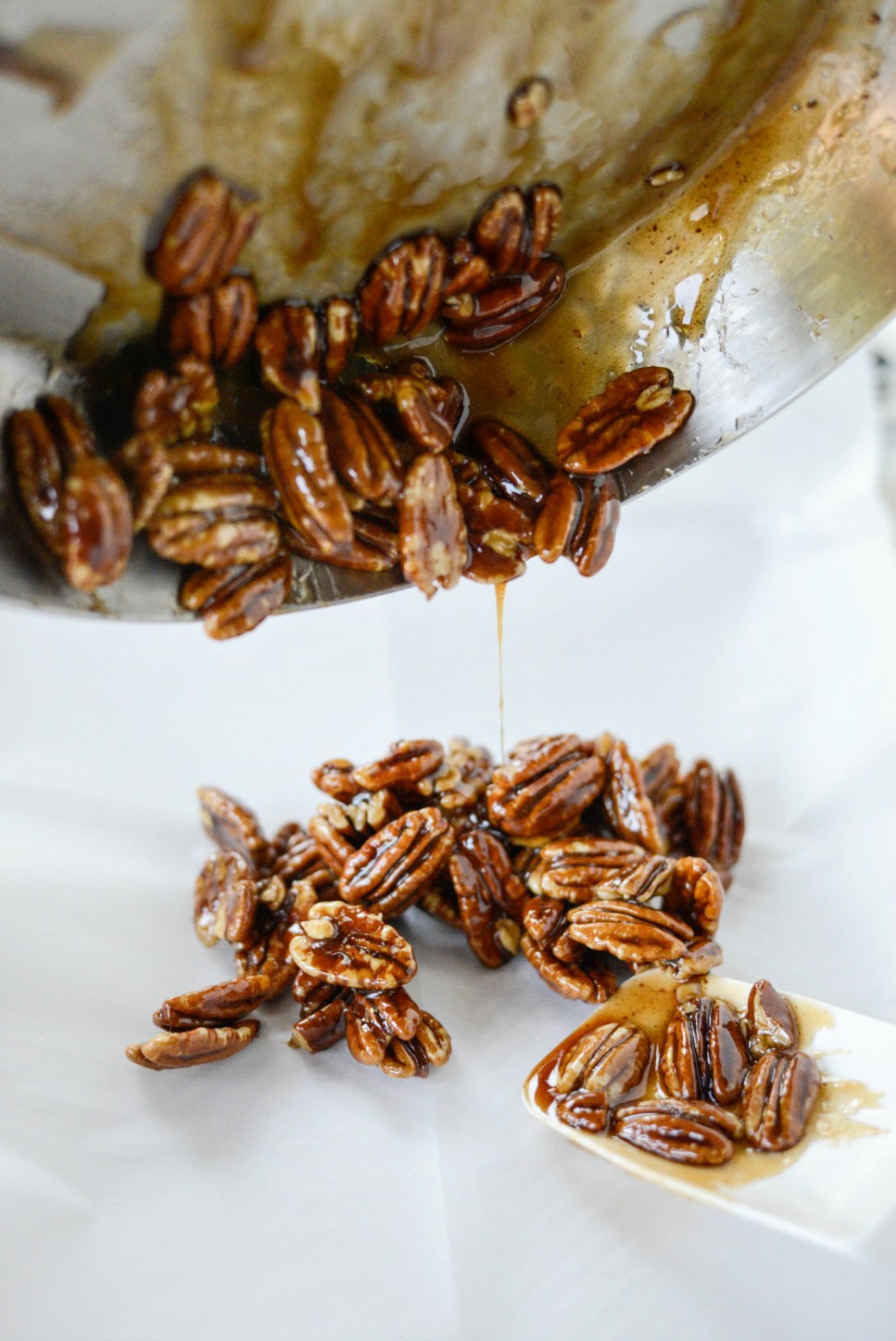 transfer nuts to parchment lined pan