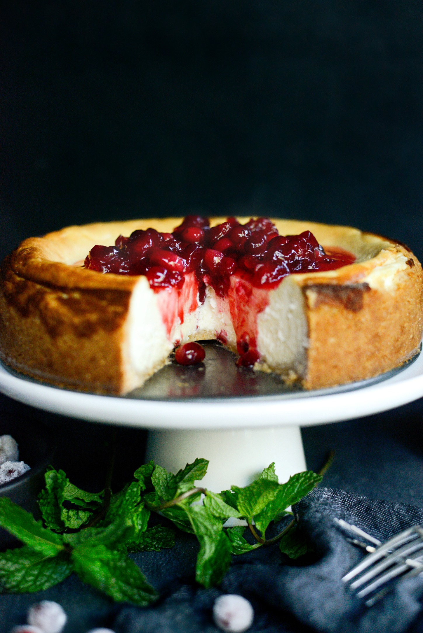 Goat Cheese Cheesecake with Tahini Shortbread Crust Simply Scratch
