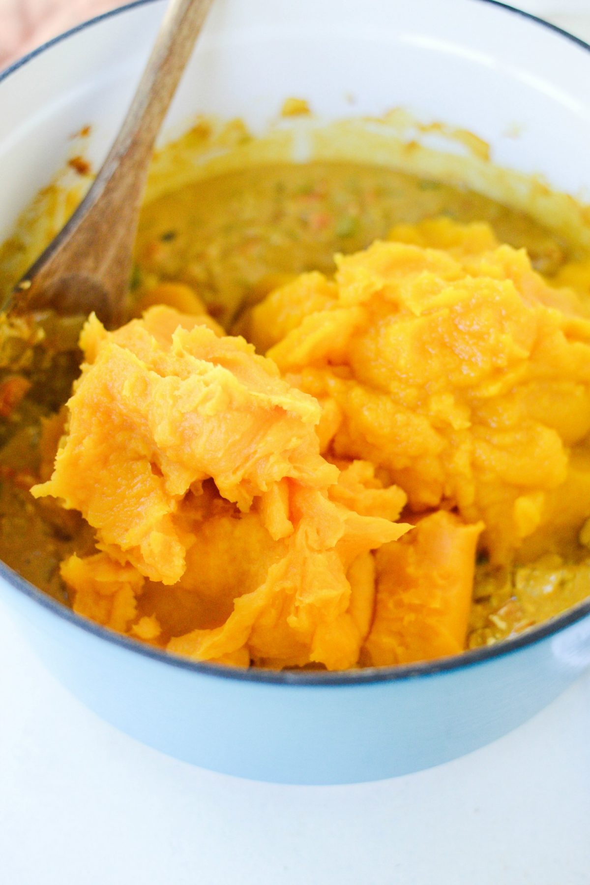 Add pumpkin and butternut squash puree 