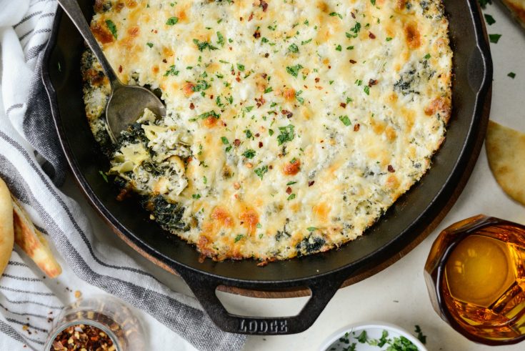 Four Cheese Spinach Artichoke Dip