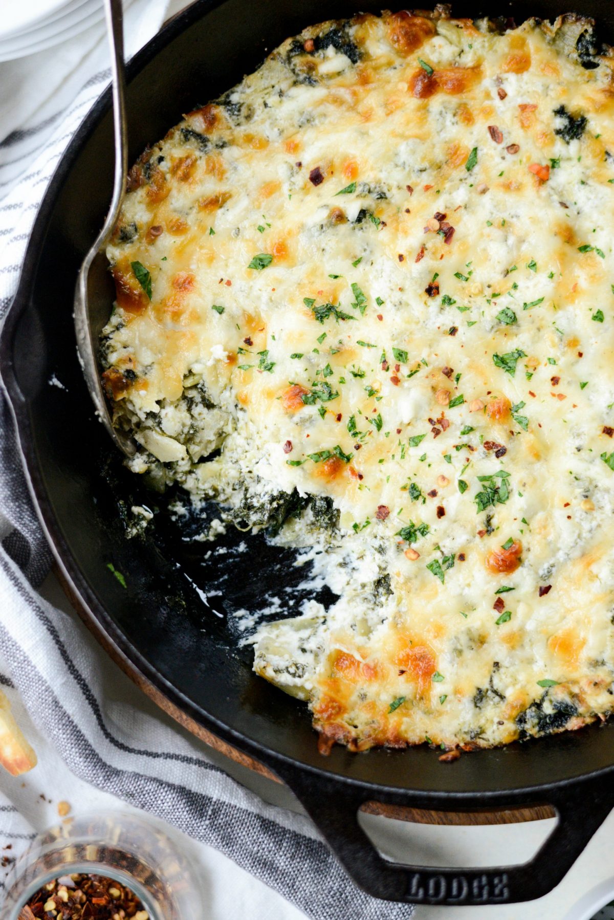 Four Cheese Spinach Artichoke Dip