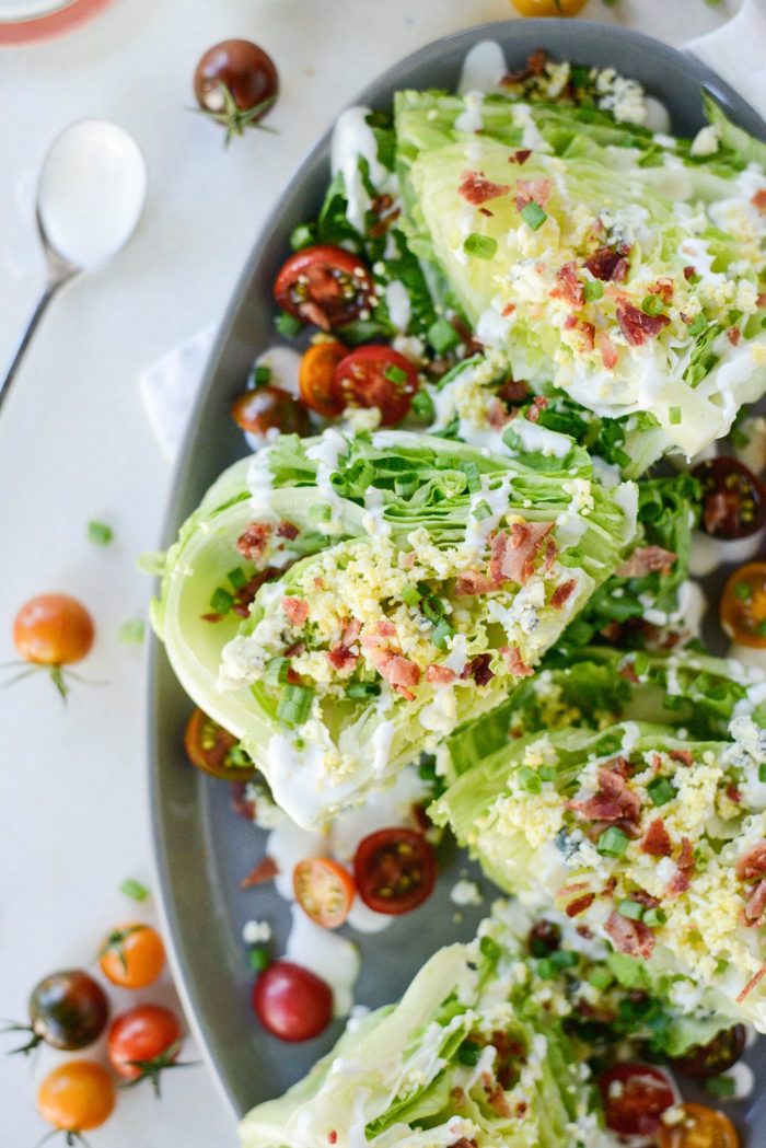 Loaded Wedge Salad with Black Pepper Buttermilk Dressing 