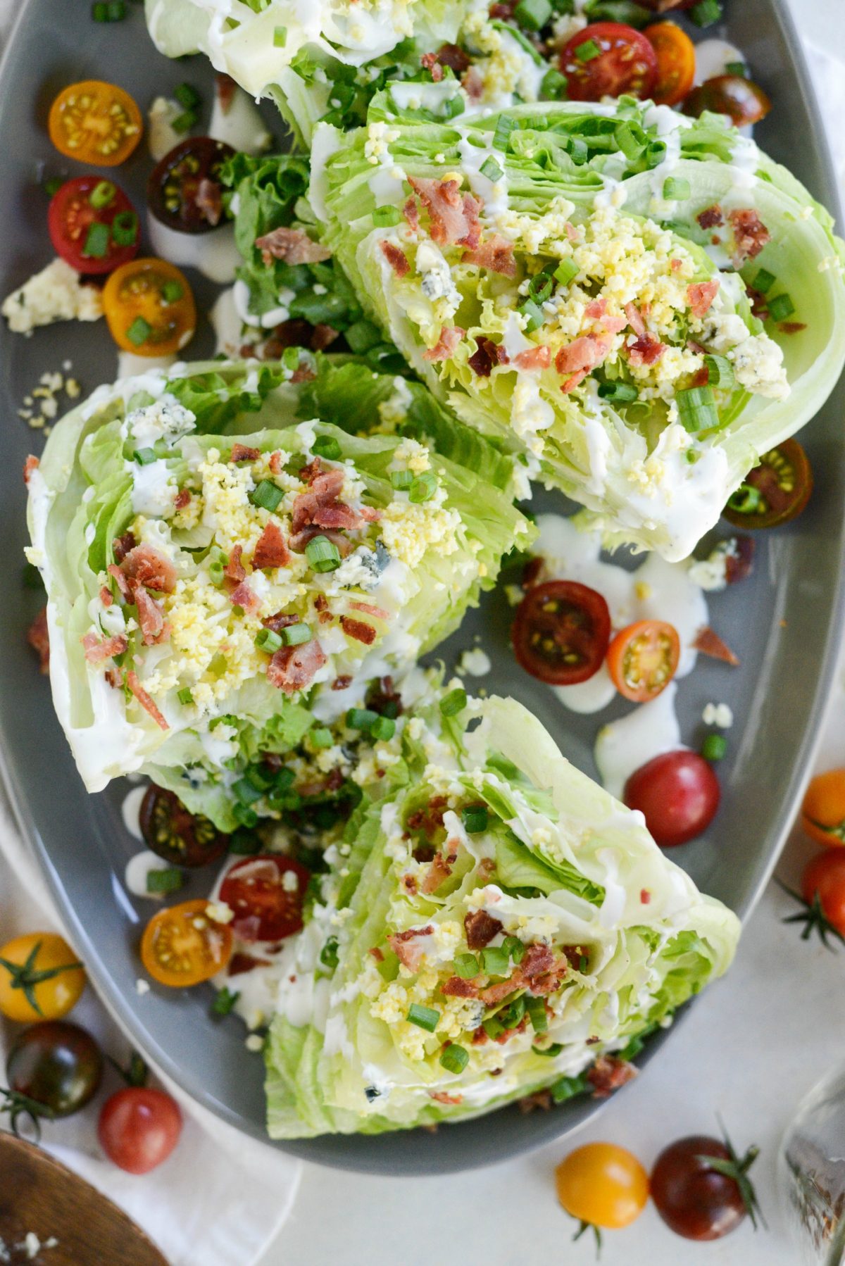 Loaded Wedge Salad with Black Pepper Buttermilk Dressing