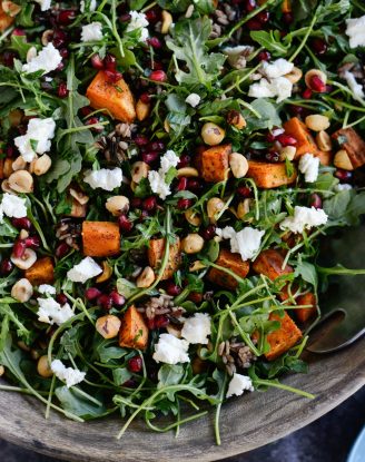 Sweet Potato Wild Rice and Arugula Salad