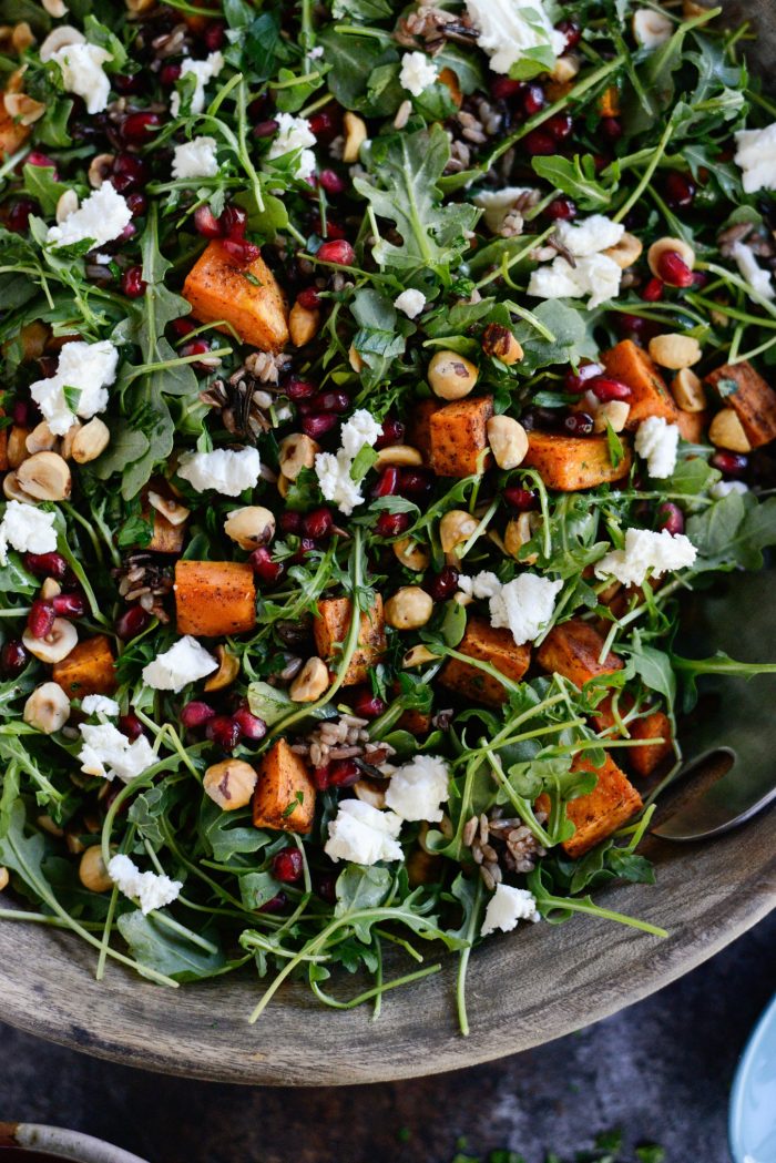 Sweet Potato Wild Rice and Arugula Salad 