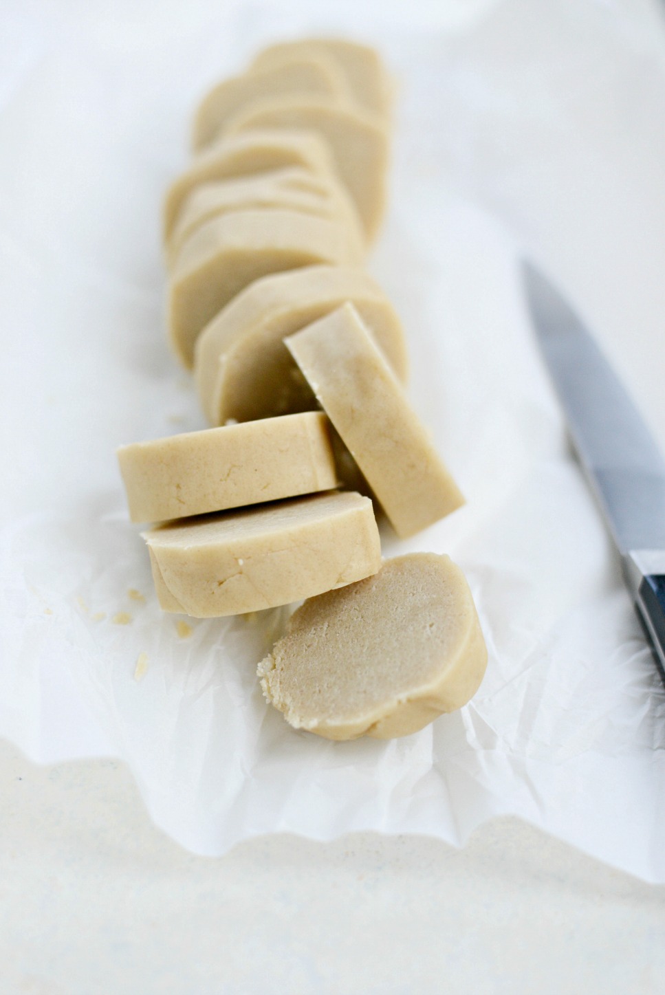 sliced cookie dough