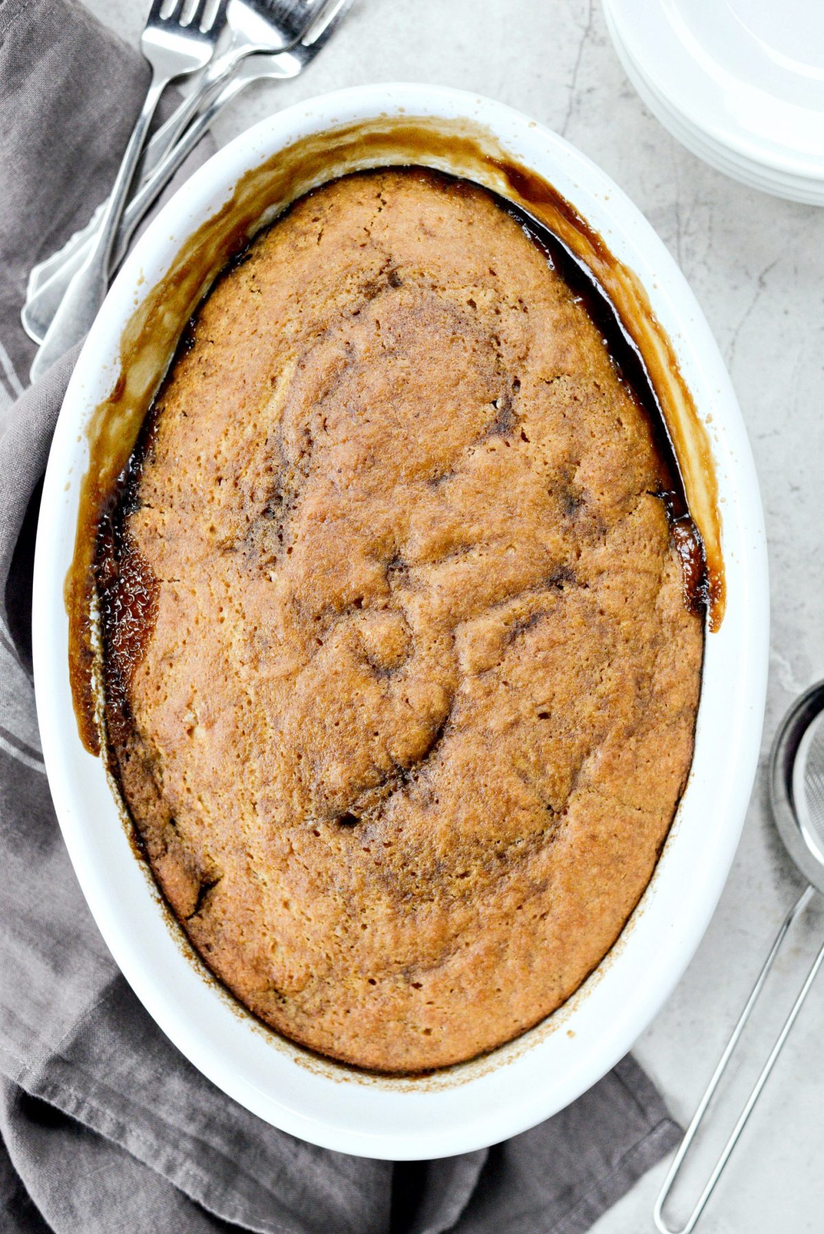 just baked Warm Pumpkin Pudding Cake 