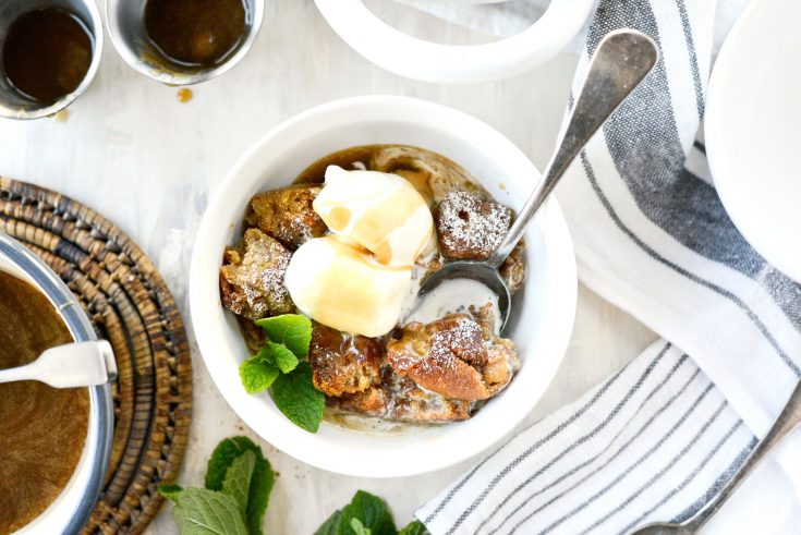 Cider Mill Doughnut Bread Pudding with Butter Rum Sauce