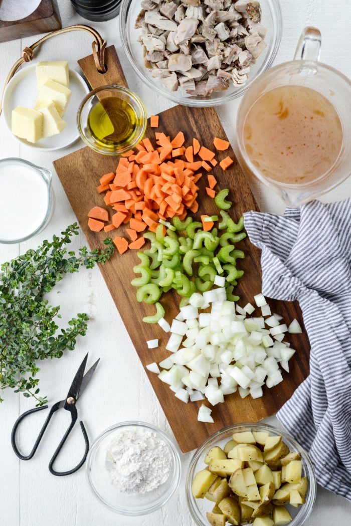 ingredients for Ultimate Turkey Pot Pie