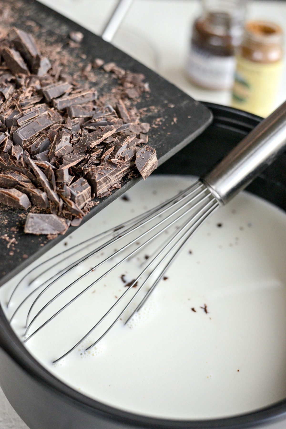 Add in chopped chocolate 