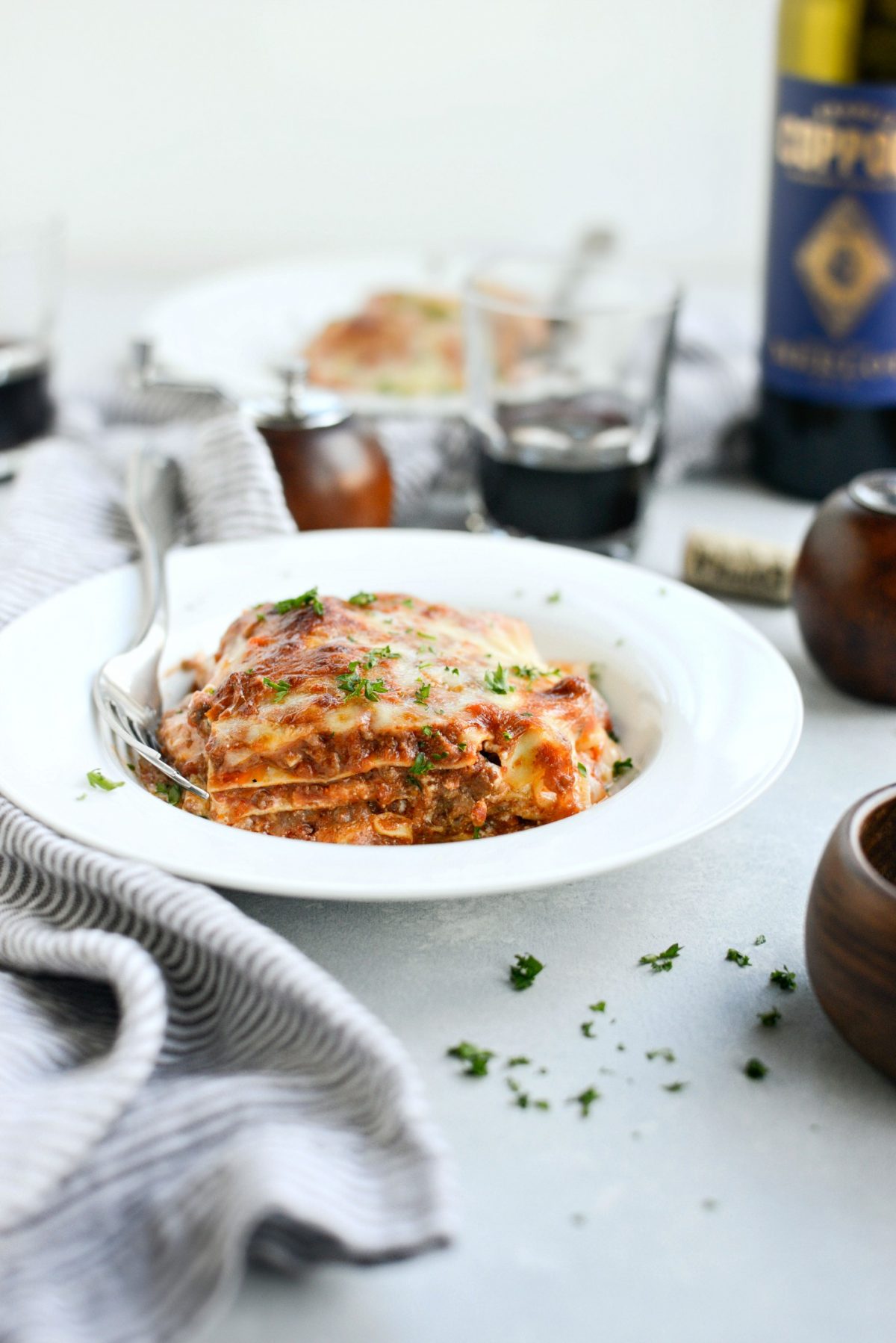 Homemade Three Meat Bolognese Lasagna