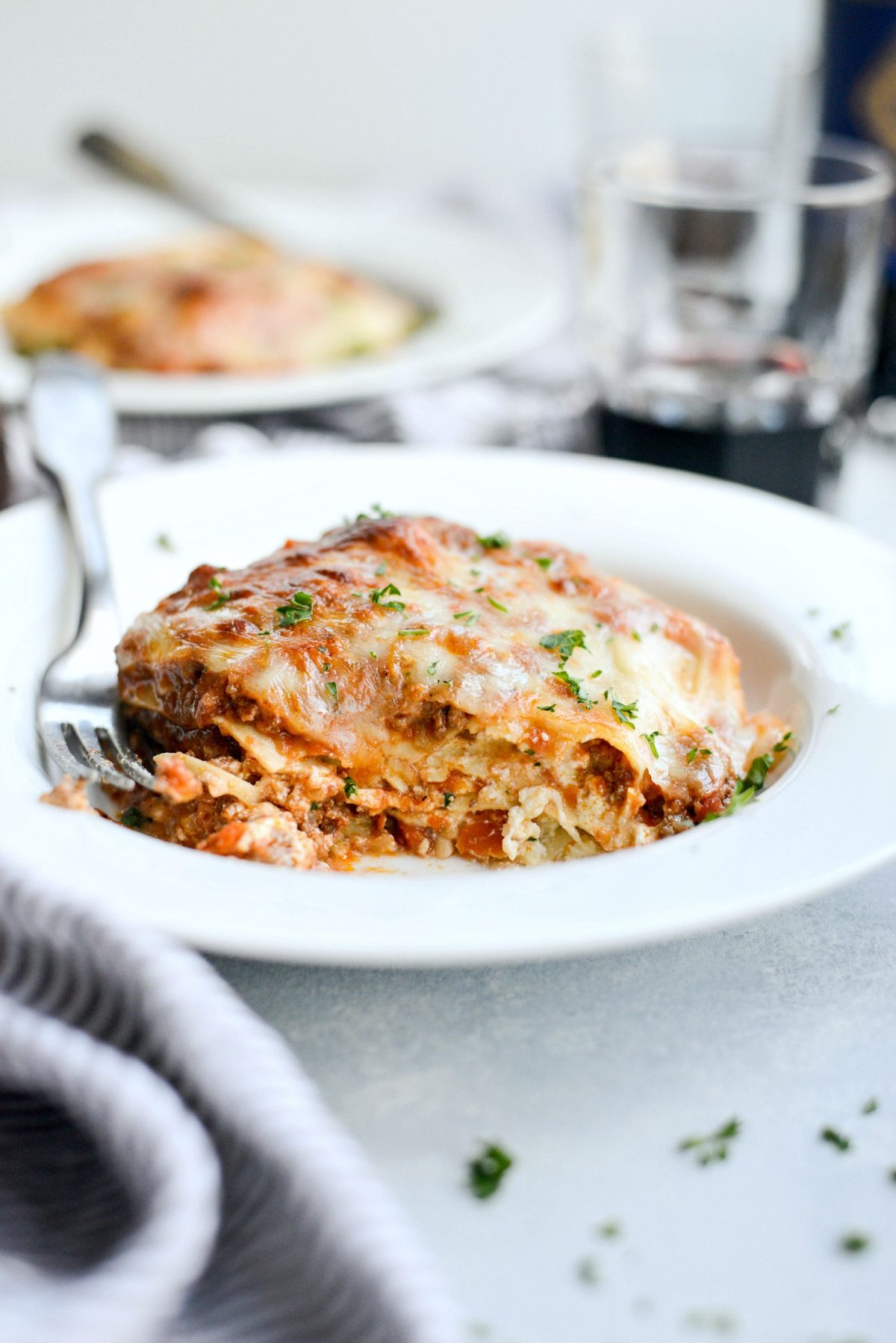 Homemade Three Meat Bolognese Lasagna