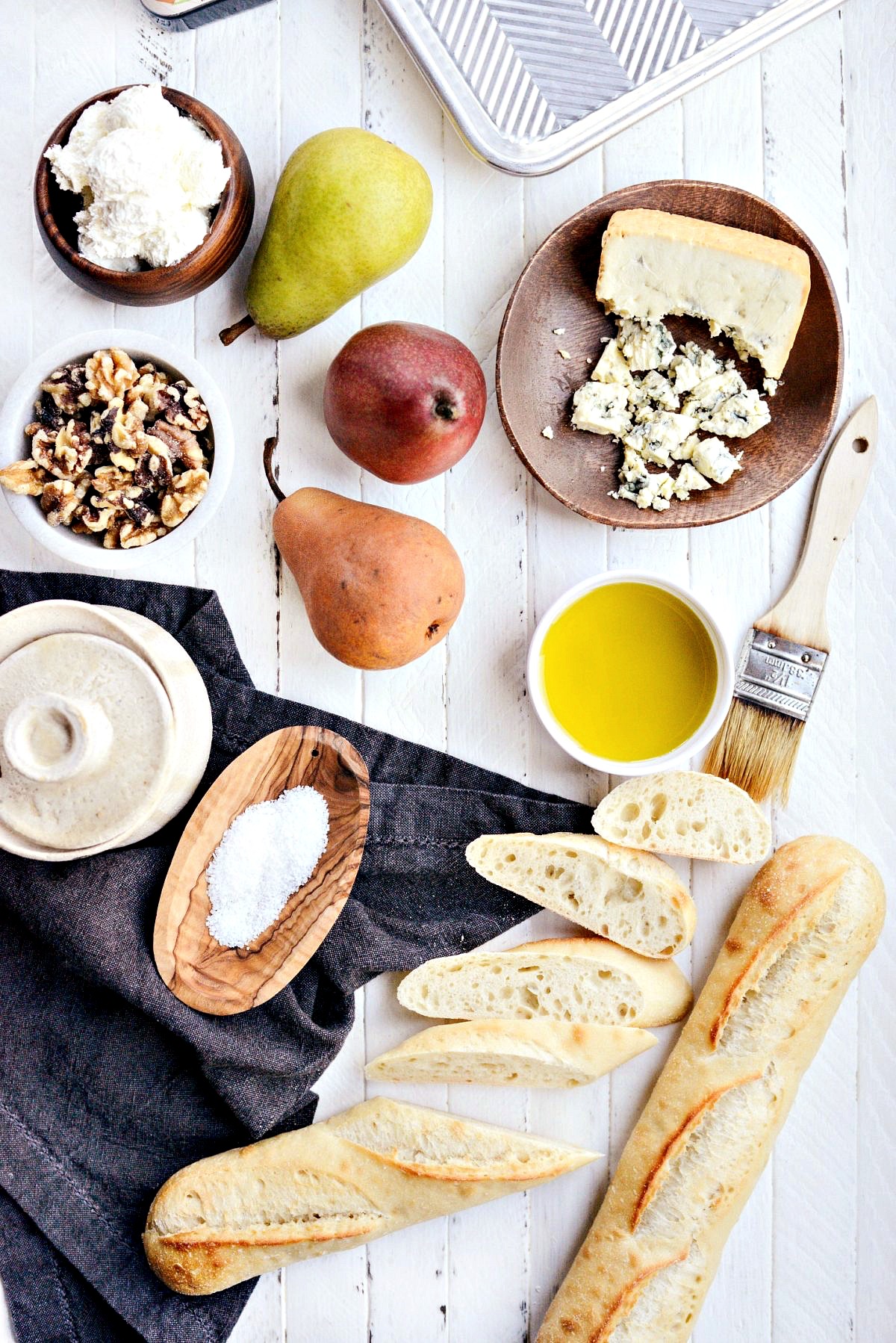 Whipped Blue Cheese Crostini with Pears and Honey Simply Scratch