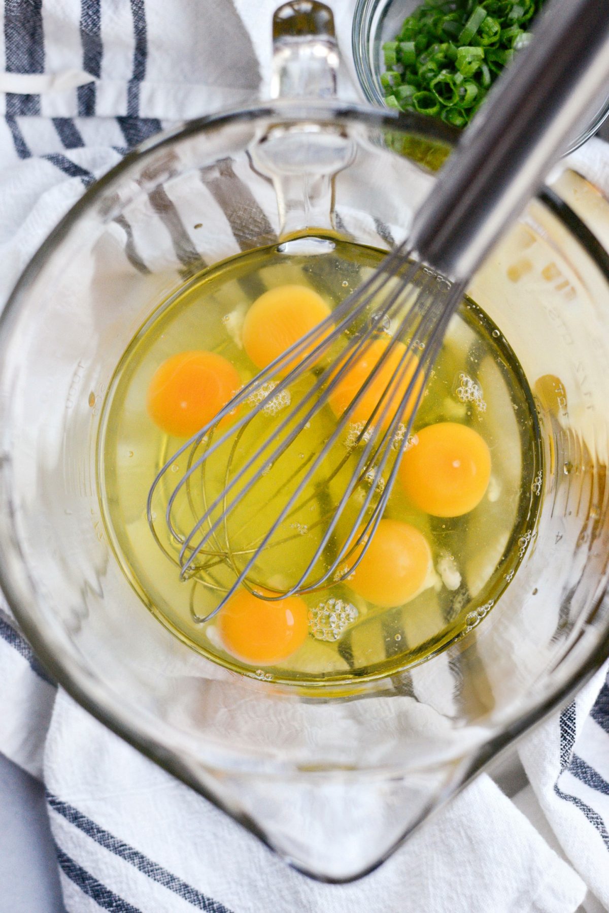 crack eggs into bowl