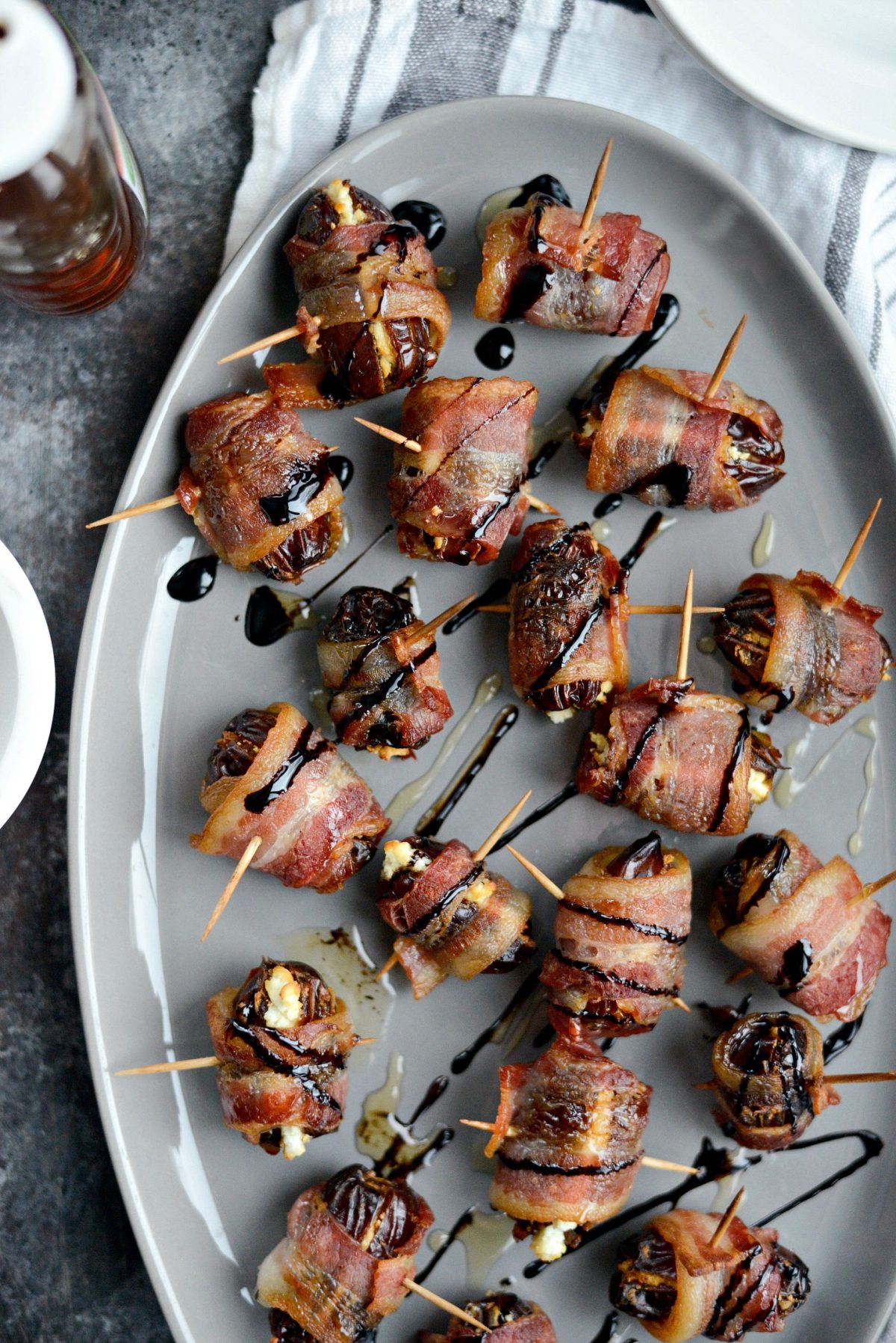 Drizzle with honey and balsamic glaze.