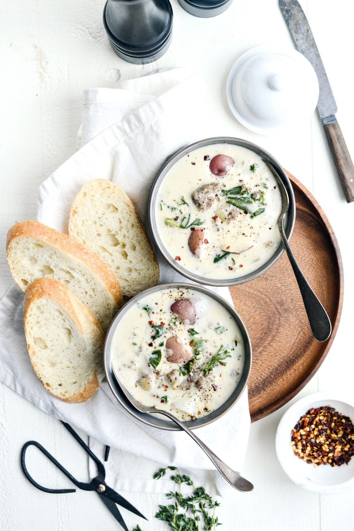 Creamy Potato, Sausage and Kale Soup