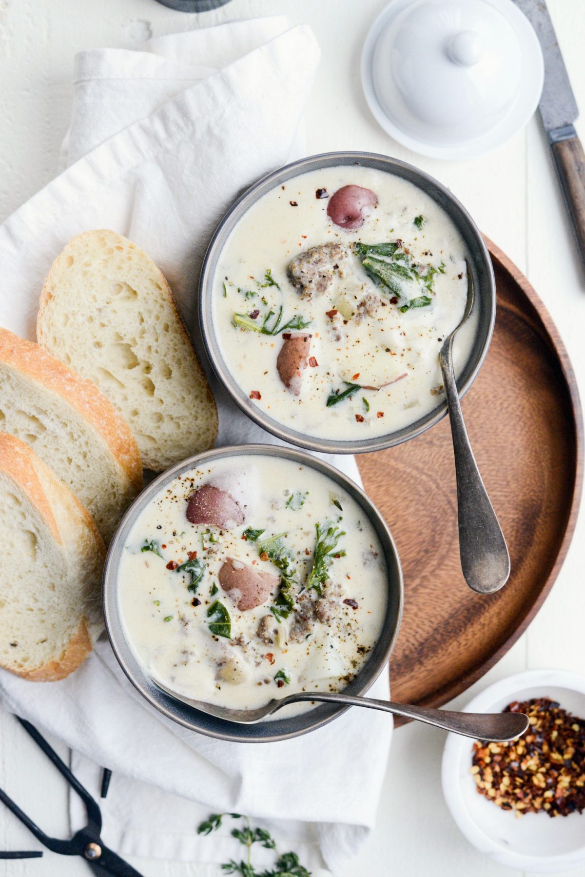 Creamy Potato, Sausage and Kale Soup