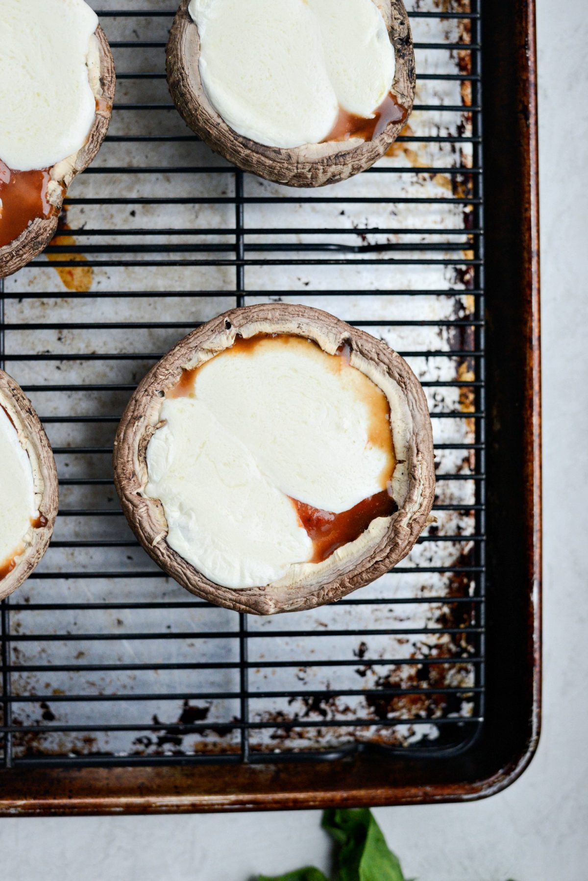 baked Roasted Caprese Portobello Mushrooms