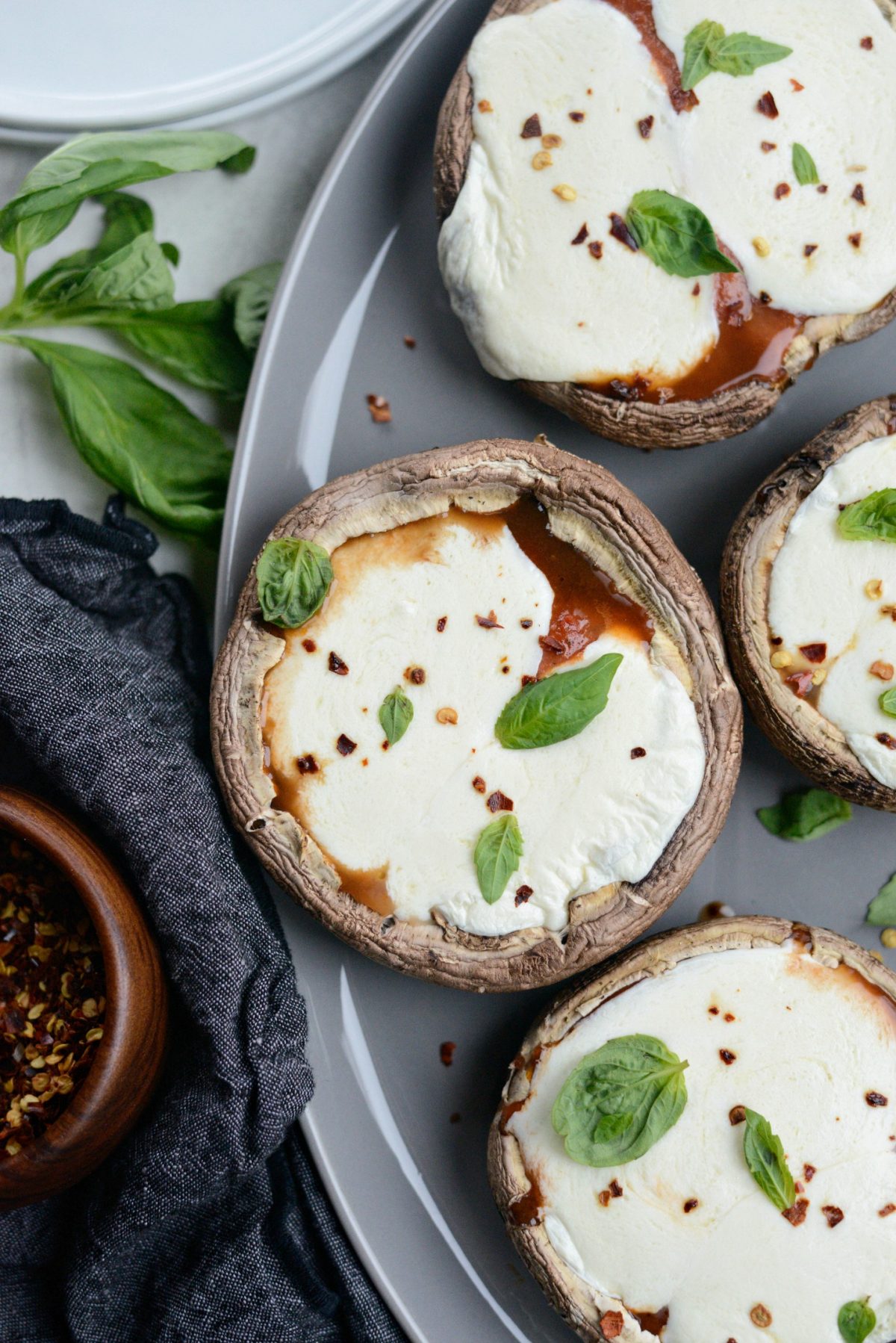 Roasted Caprese Portobello Mushrooms