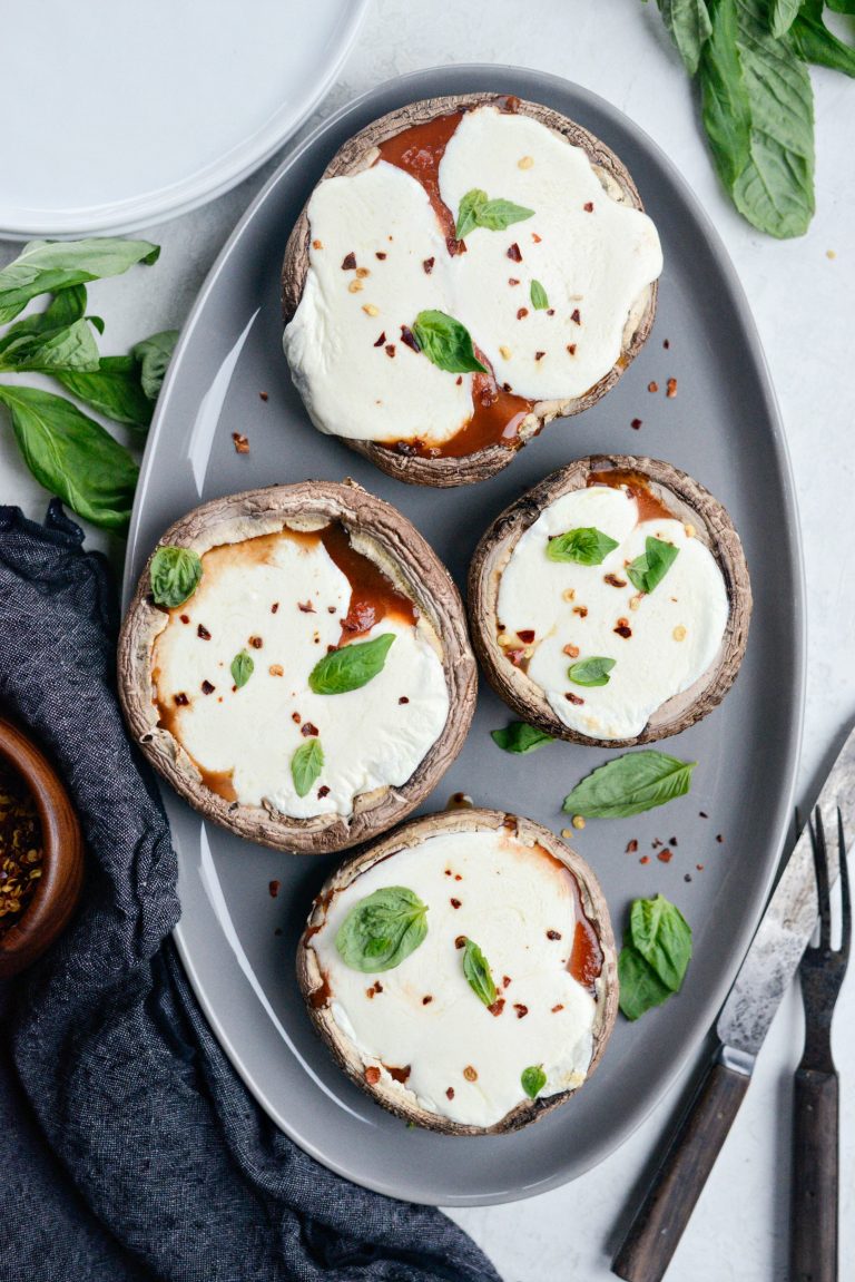 Roasted Caprese Portobello Mushrooms Simply Scratch