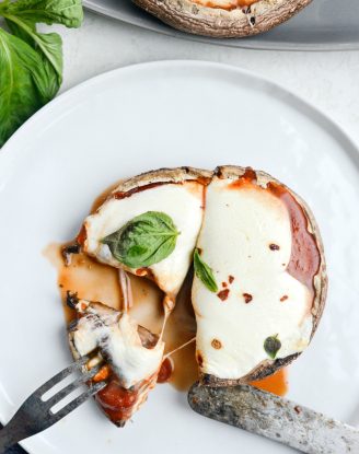 Roasted Caprese Portobello Mushrooms