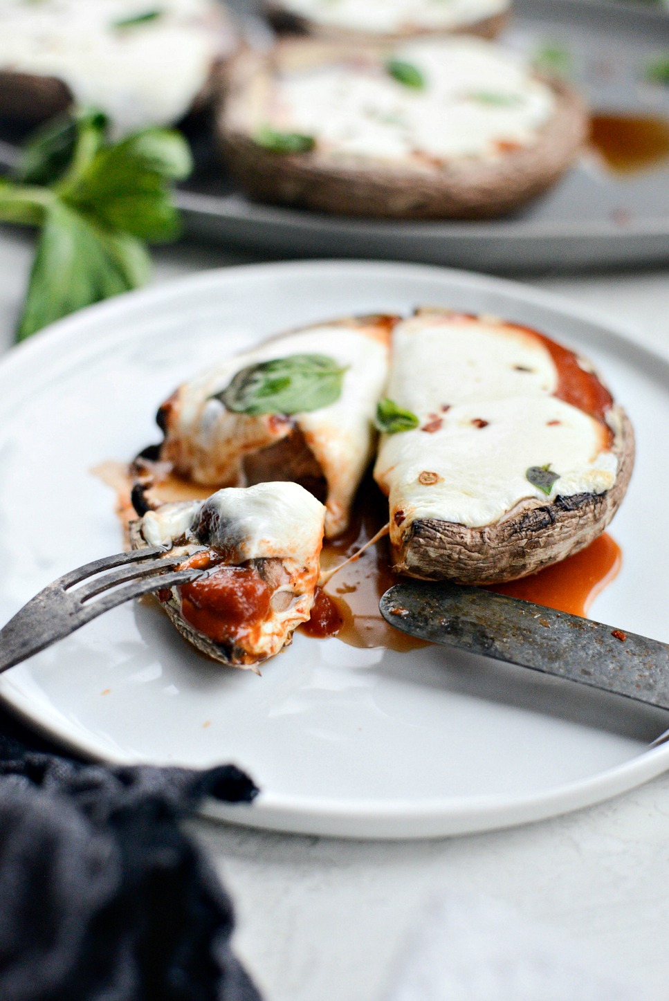 Roasted Caprese Portobello Mushrooms