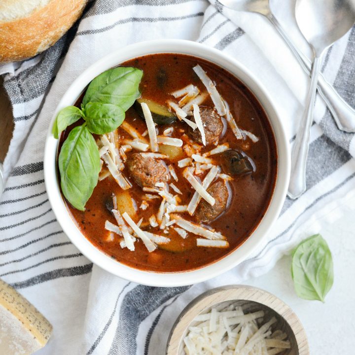 Slow Cooker Italian Meatball Vegetable Soup (Freezer Meal Kit) Simply