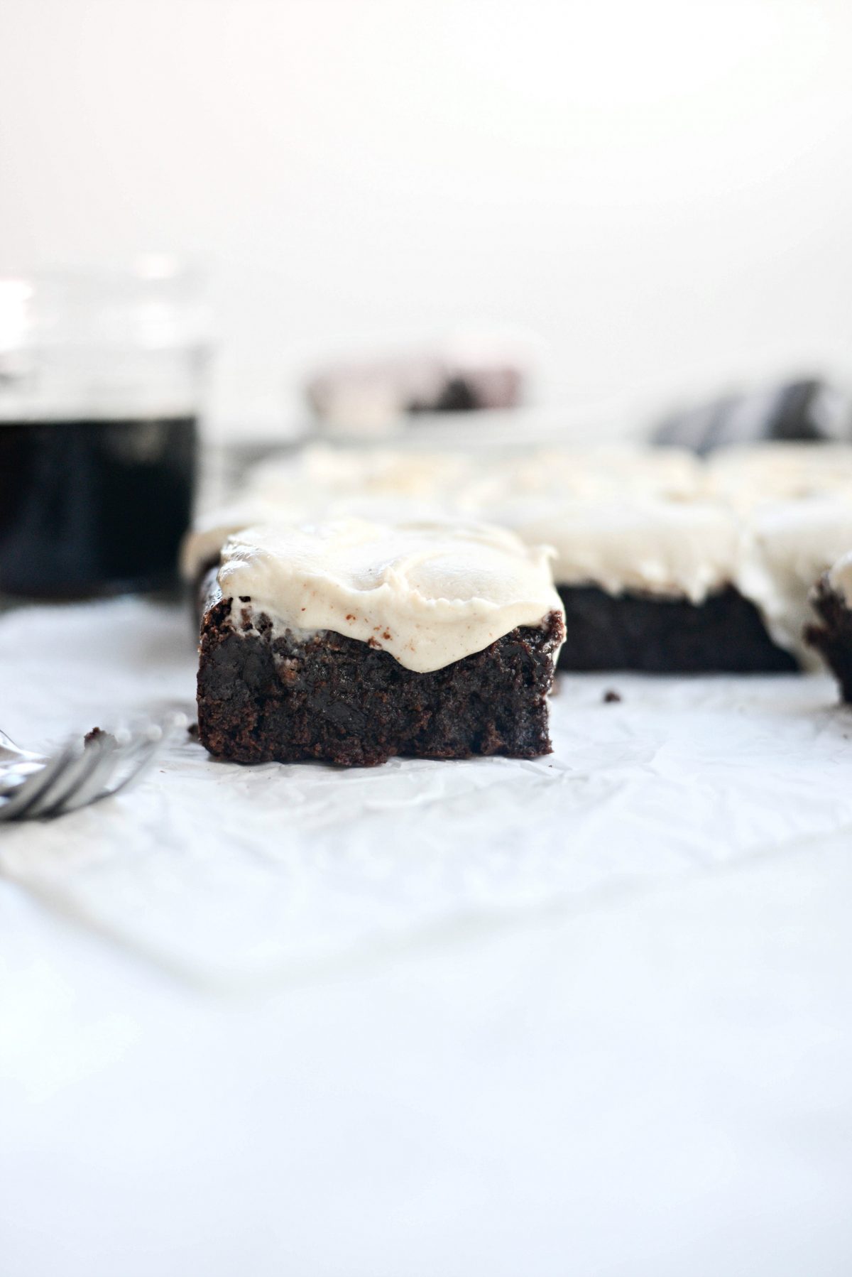 Chocolate Guinness Brownies with Brown Butter Stout Frosting