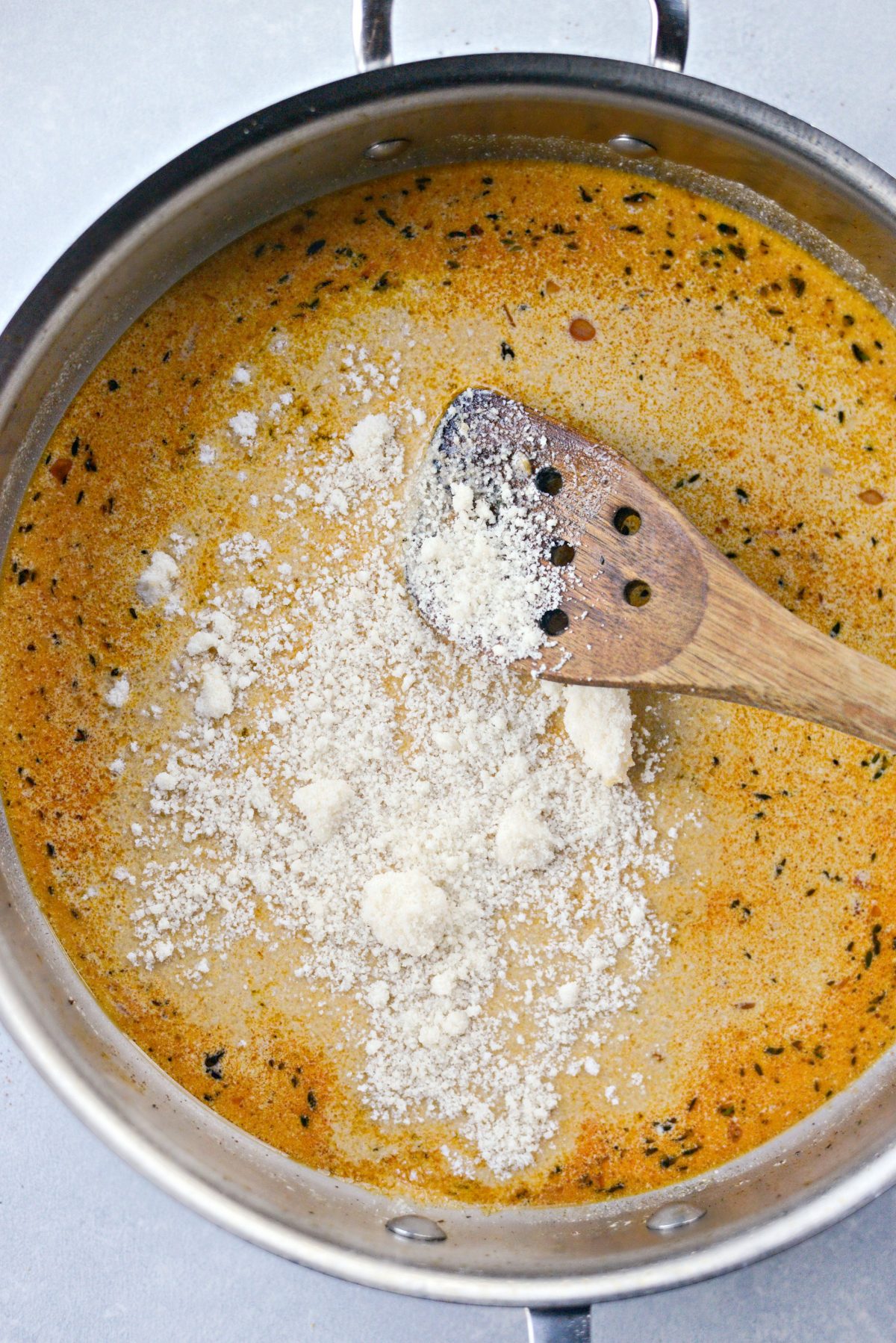 add in parmesan