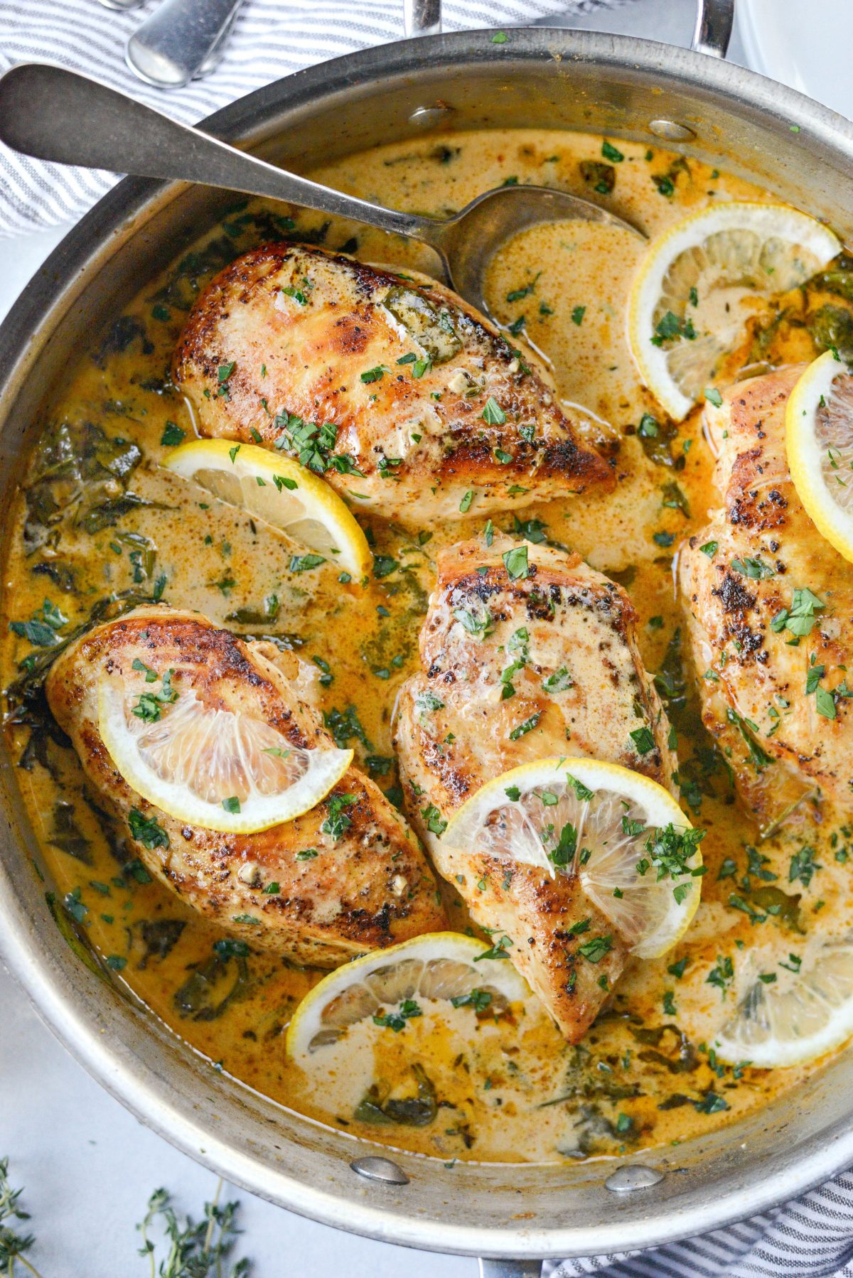 Creamy Lemon Chicken with Spinach