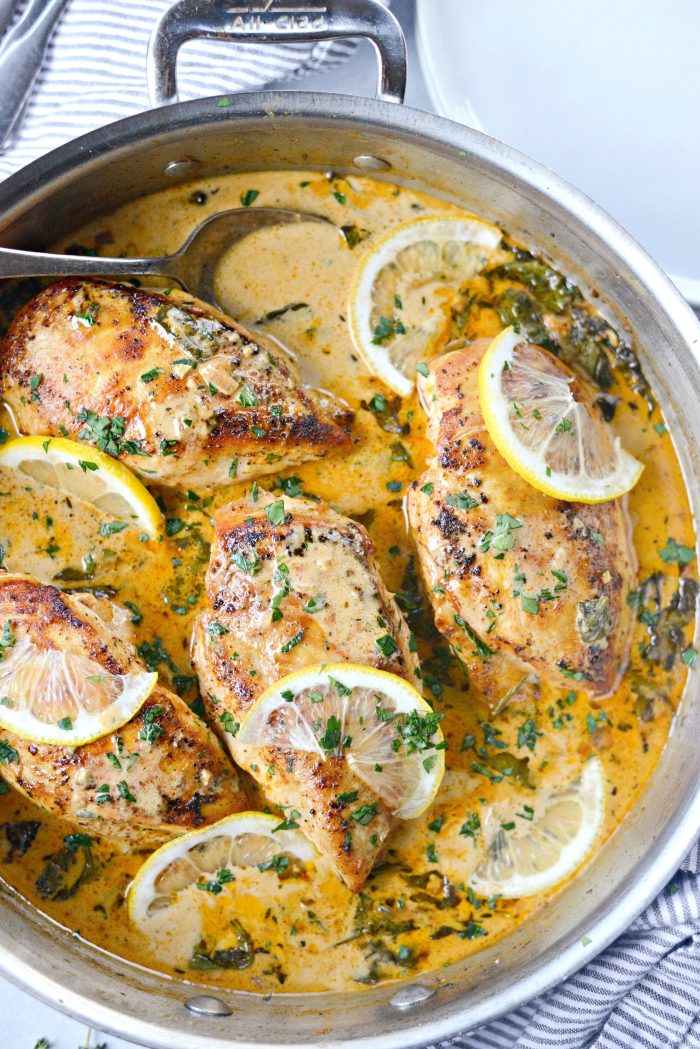 Creamy Lemon Chicken with Spinach Simply Scratch