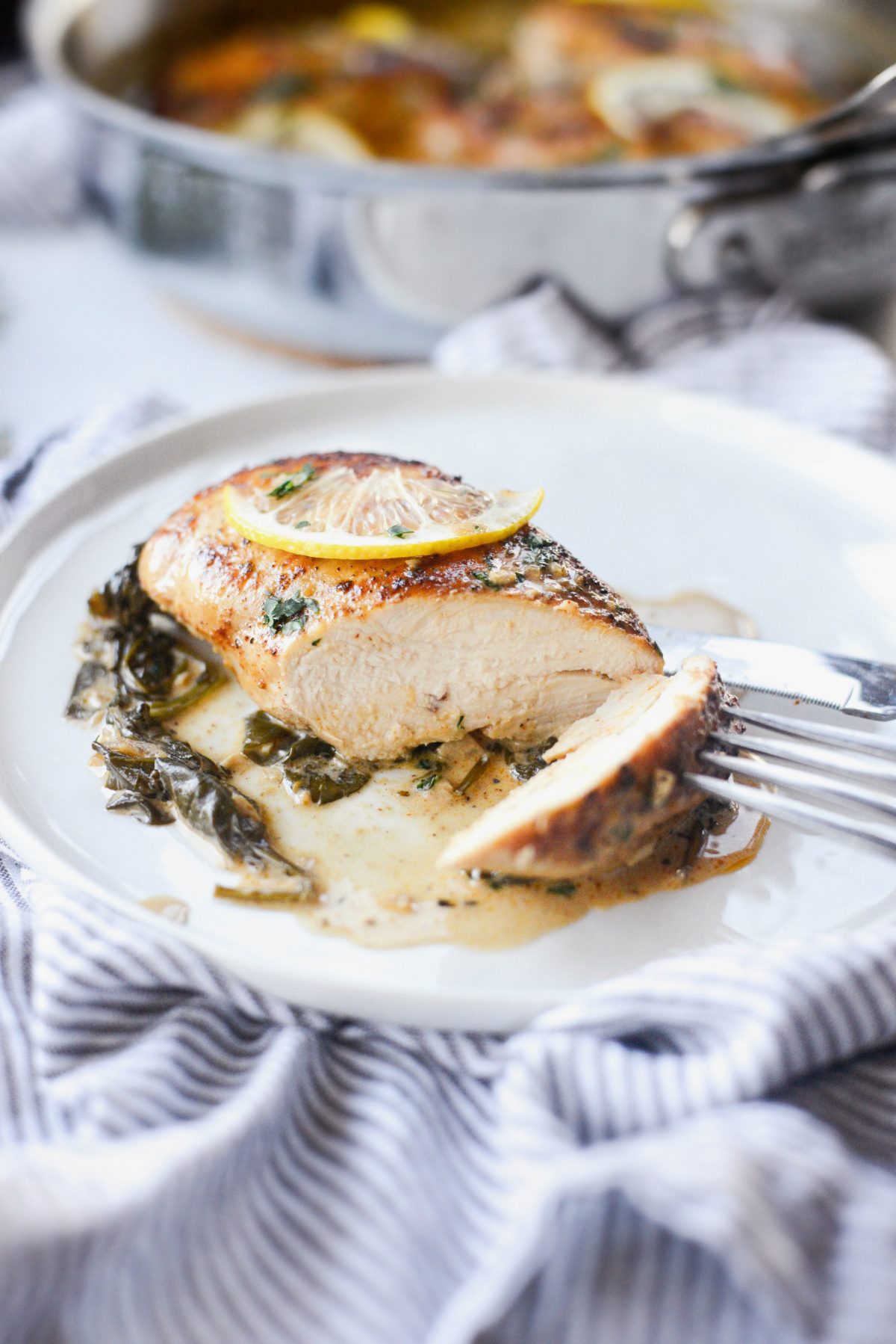 Creamy Lemon Chicken with Spinach