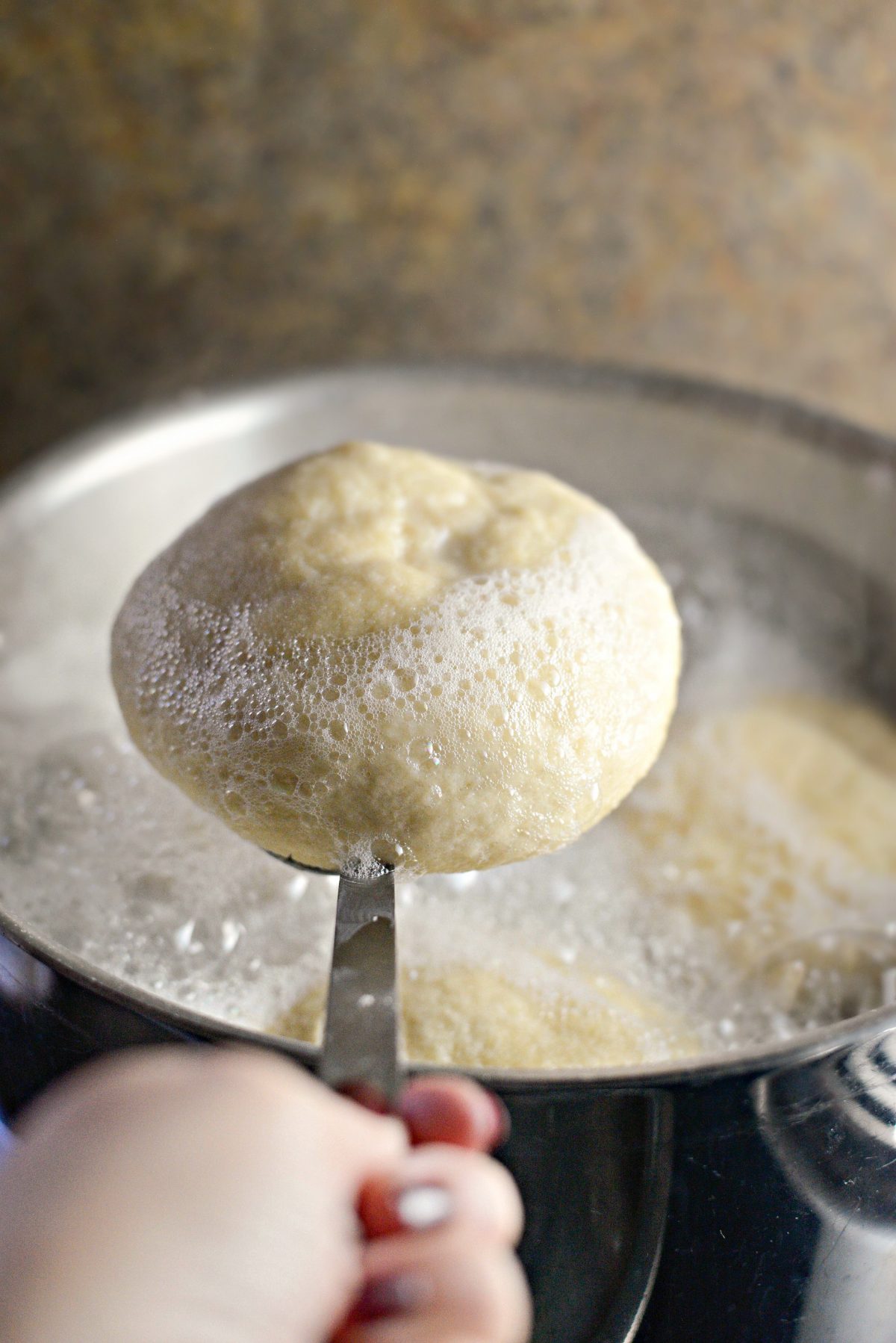 remove dough balls and let dry