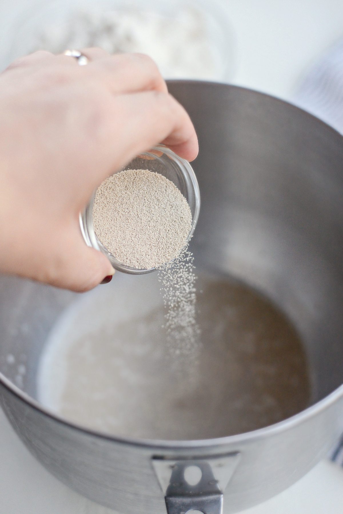sprinkle in the yeast.