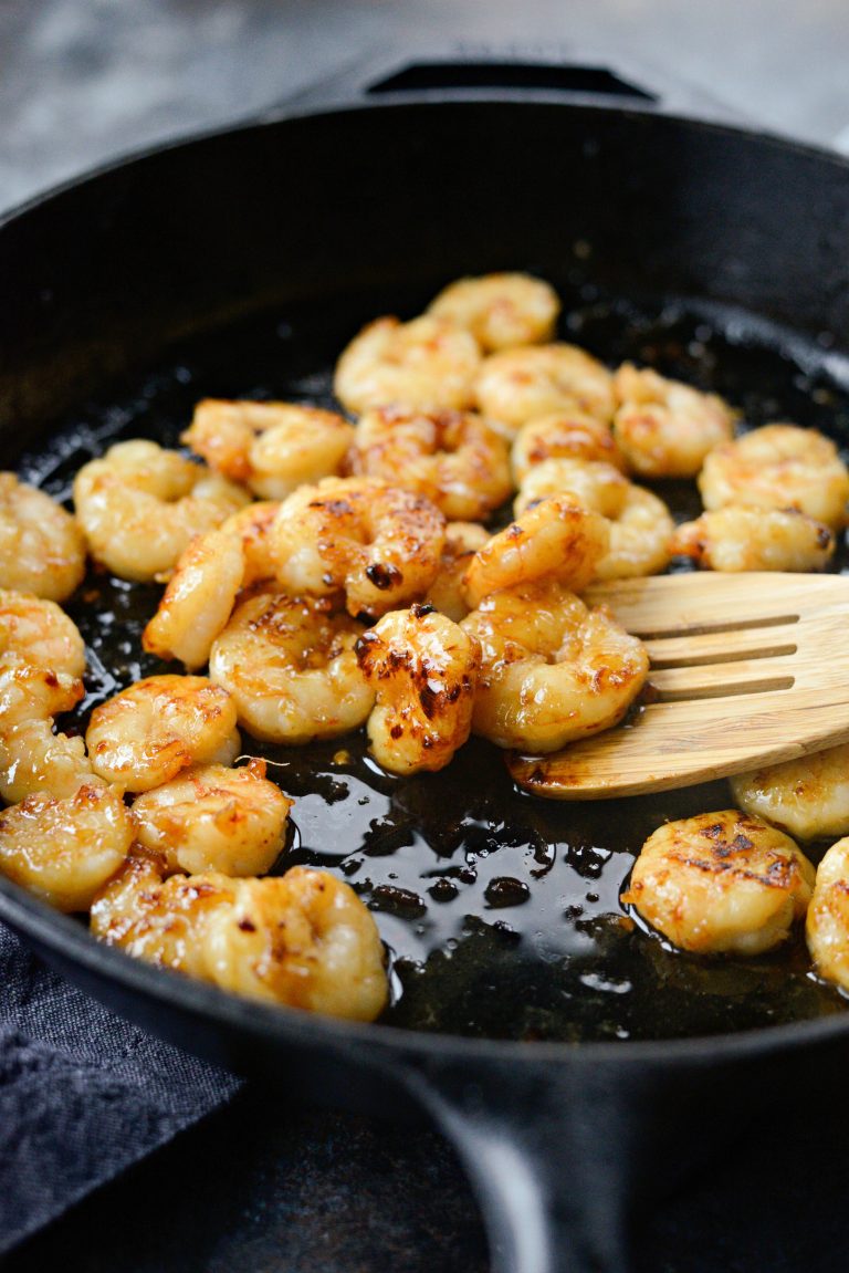 Glazed Hot Honey Garlic Shrimp Simply Scratch