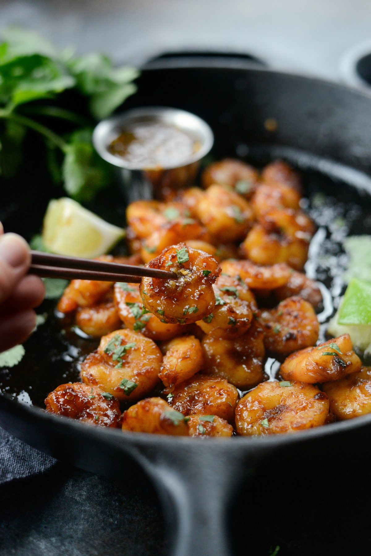 Glazed Hot Honey Garlic Shrimp 